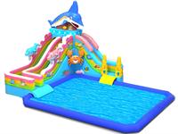 New Arrival Inflatable Shark Slide Water Playground
