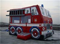 Inflatable Fire Truck bouncer for Kids Amusement